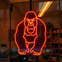 Load image into Gallery viewer, Gorilla Neon Sign – Cool Animal Neon Light for Bar, Bedroom, Man Cave or Wall Decor