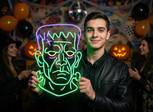 Load image into Gallery viewer, Halloween Monster Neon Sign - Creepy Gothic Wall Sign for Bar or Party and Halloween