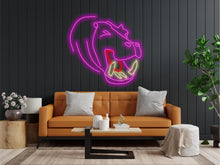 Load image into Gallery viewer, Hippopotamus neon sign, Neon hippo sign, Neon head hippo sign, Hippo neon art, Hippopotamus light sign, Custom hippo neon, Hippo LED sign