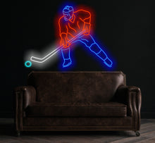Load image into Gallery viewer, Hockey player neon sign, ice hockey player led light