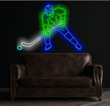Load image into Gallery viewer, Hockey player neon sign, ice hockey player led light