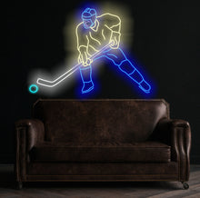 Load image into Gallery viewer, Hockey player neon sign, ice hockey player led light