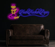 Load image into Gallery viewer, Hookah Neon Sign, Neon hookah decor, Neon sheesha sign, Neon nargile sign, Shisha bar sign