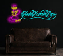 Load image into Gallery viewer, Hookah Neon Sign, Neon hookah decor, Neon sheesha sign, Neon nargile sign, Shisha bar sign