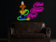 Load image into Gallery viewer, Custom Hookah Smoking Shisha Neon Sign, Neon hookah decor, Neon sheesha sign, Neon nargile sign, Neon flavored tobacco sign, Shisha bar sign