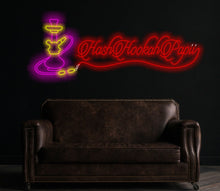 Load image into Gallery viewer, Hookah Neon Sign, Neon hookah decor, Neon sheesha sign, Neon nargile sign, Shisha bar sign