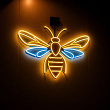 Load image into Gallery viewer, Stinging Hornet Neon Sign, hornet emblem neon sign, attack hornet neon sign, venomous hornet neon sign