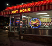 Load image into Gallery viewer, Hot Dog neon sign, Fast Food led neon, Street Food led lights, Hot Dog light up sign Wall Decor