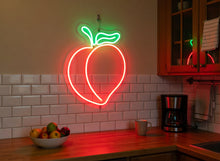 Load image into Gallery viewer, Peach Neon Sign, Fruit Led Sign
