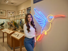 Load image into Gallery viewer, Hummingbird neon sign, Hummingbird neon light, Neon bird-shaped sign, Bird neon signage, Hummingbird-shaped neon light