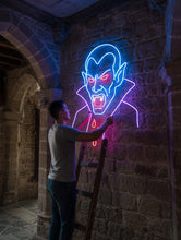 Load image into Gallery viewer, Vampire Fangs Neon Sign, Bloody Teeth Neon Sign, Gothic Horror Mouth Neon Sign