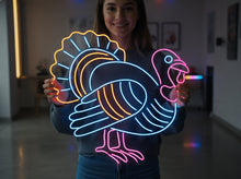 Load image into Gallery viewer, Turkey Neon Sign – Thanksgiving Turkey Light for Kitchen, Bar or Holiday Decor