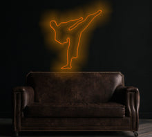 Load image into Gallery viewer, Karate fighter neon sign, karate kid neon sign, karate master neon sign, karateka neon sign