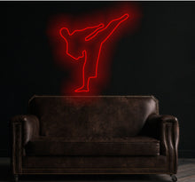 Load image into Gallery viewer, Karate fighter neon sign, karate kid neon sign, karate master neon sign, karateka neon sign