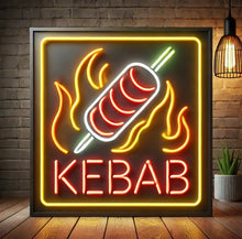 Load image into Gallery viewer, Kebab neon Sign, Neon Doner Sign, Neon Vertical Rotating Shawarma Sign, LED Neon Kebab Sign, Neon Shawarma Sign (Copy)