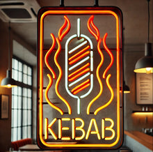 Load image into Gallery viewer, Kebab neon Sign, Neon Doner Sign, Neon Vertical Rotating Shawarma Sign, LED Neon Kebab Sign, Neon Shawarma Sign (Copy)