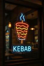 Load image into Gallery viewer, Kebab neon Sign, Neon Doner Sign, Neon Vertical Rotating Shawarma Sign, LED Neon Kebab Sign, Neon Shawarma Sign