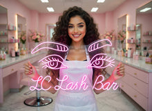 Load image into Gallery viewer, Eyelashes Neon Sign, Beauty Salon neon Sign, Custom Neon Sign, Wall Decor, Girl Face & Eyebrows, Decoration in a beauty salon, wall decor