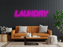 Load image into Gallery viewer, Neon sign Laundry, inscription laundry led light, neon sign for laundry business, Laundry logo neon sign, Laundry text led light, laundry