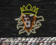 Load image into Gallery viewer, Lion King Neon Sign, Crowned Lion Neon Sign, Royal Lion Head Neon Sign