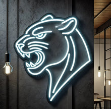 Load image into Gallery viewer, Panther head neon sign, LED Panther head neon sign, animal neon sign, animals neon sign, cat neo sign, lion neon sign