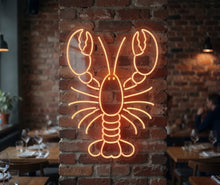 Load image into Gallery viewer, Lobster Neon Sign, red lobster neon sign, seafood lobster neon sign, ocean lobster neon sign