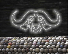 Load image into Gallery viewer, Neon sign longhorn bull, rodeo neon sign, cow neon sign, buffalo led light,