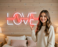Load image into Gallery viewer, Love Pulse Neon Sign, Heartbeat Love Neon Sign, ECG Love Neon Sign