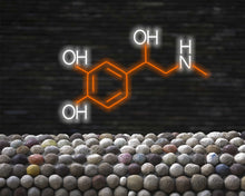 Load image into Gallery viewer, Molecule neon Sign, Adrenaline Symbol neon sign