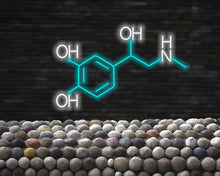 Load image into Gallery viewer, Molecule neon Sign, Adrenaline Symbol neon sign