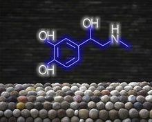 Load image into Gallery viewer, Molecule neon Sign, Adrenaline Symbol neon sign