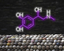 Load image into Gallery viewer, Molecule neon Sign, Adrenaline Symbol neon sign