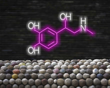 Load image into Gallery viewer, Molecule neon Sign, Adrenaline Symbol neon sign
