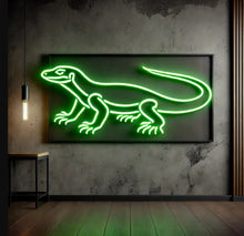 Load image into Gallery viewer, Monitor Lizard neon sign, Gecko neon sign, salamander neon sign, chameleon neon sign, reptile neon sign, Zoo neon sign, animal neon sign