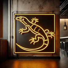Load image into Gallery viewer, Monitor Lizard neon sign, Gecko neon sign, salamander neon sign, chameleon neon sign, reptile neon sign, Zoo neon sign, animal neon sign