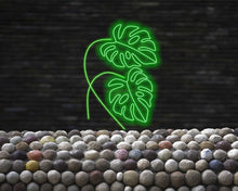 Load image into Gallery viewer, Monstera leaf neon sign, monstera flower neon sign,