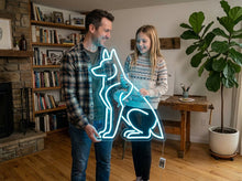 Load image into Gallery viewer, German Shepherd Neon Sign, GSD Silhouette Neon Sign, Alsatian Dog Neon Sign
