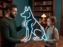 Load image into Gallery viewer, German Shepherd Neon Sign, GSD Silhouette Neon Sign, Alsatian Dog Neon Sign