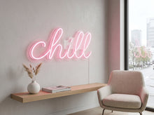 Load image into Gallery viewer, Chill Neon Sign, Relax Quote Neon Sign, Take It Easy Neon Sign