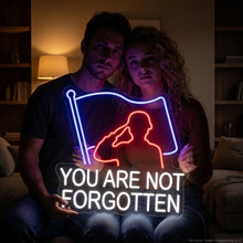 Load image into Gallery viewer, Veterans Day Neon Sign, Veteran Tribute Neon Sign, Military Honor Neon Sign