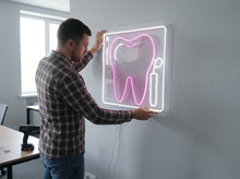 Load image into Gallery viewer, Tooth Dentistry neon sign, Dental Office neon sign, Dentist Tooth Sign neon sign