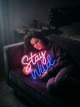 Load image into Gallery viewer, Stay Wild Neon Sign, Free Spirit Neon Sign, Wilderness Quote Neon Sign
