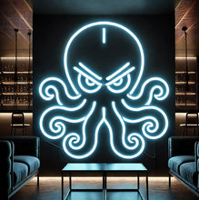 Load image into Gallery viewer, Octopus Neon Sign, Octopus Custom Neon Sign, Octopus Neon Light, Octopus Wall Decor Neon sign