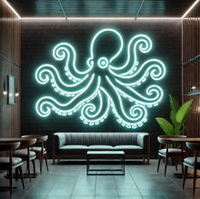Load image into Gallery viewer, Octopus Neon Sign, Octopus Custom Neon Sign, Octopus Neon Light, Octopus Wall Decor Neon sign