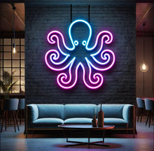 Load image into Gallery viewer, Octopus Neon Sign, Kraken Neon Sign, Cephalopod Neon Sign