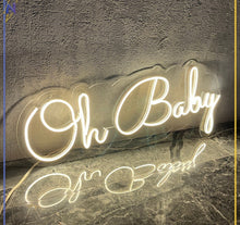Load image into Gallery viewer, Oh Baby Neon Sign, Custom Wall Decor, Led Sign Personalized Gifts for Her, Bedroom Kids Room, Led Light Baby Shower Gifts, Birthday Present
