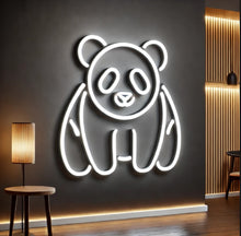 Load image into Gallery viewer, Panda Neon Sign, Bamboo bear neon sign, Giant panda neon sign, Zen cub neon sign