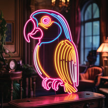 Load image into Gallery viewer, Parrot Silhouette neon sign, Bird Of Paradise neon sign, Rainforest Parrot neon sign Multicolor