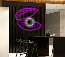 Load image into Gallery viewer, Pearl neon sign, Sea shell with pearl neon sign, SEA SHELL Neon Sign
