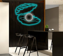 Load image into Gallery viewer, Pearl neon sign, Sea shell with pearl neon sign, SEA SHELL Neon Sign
